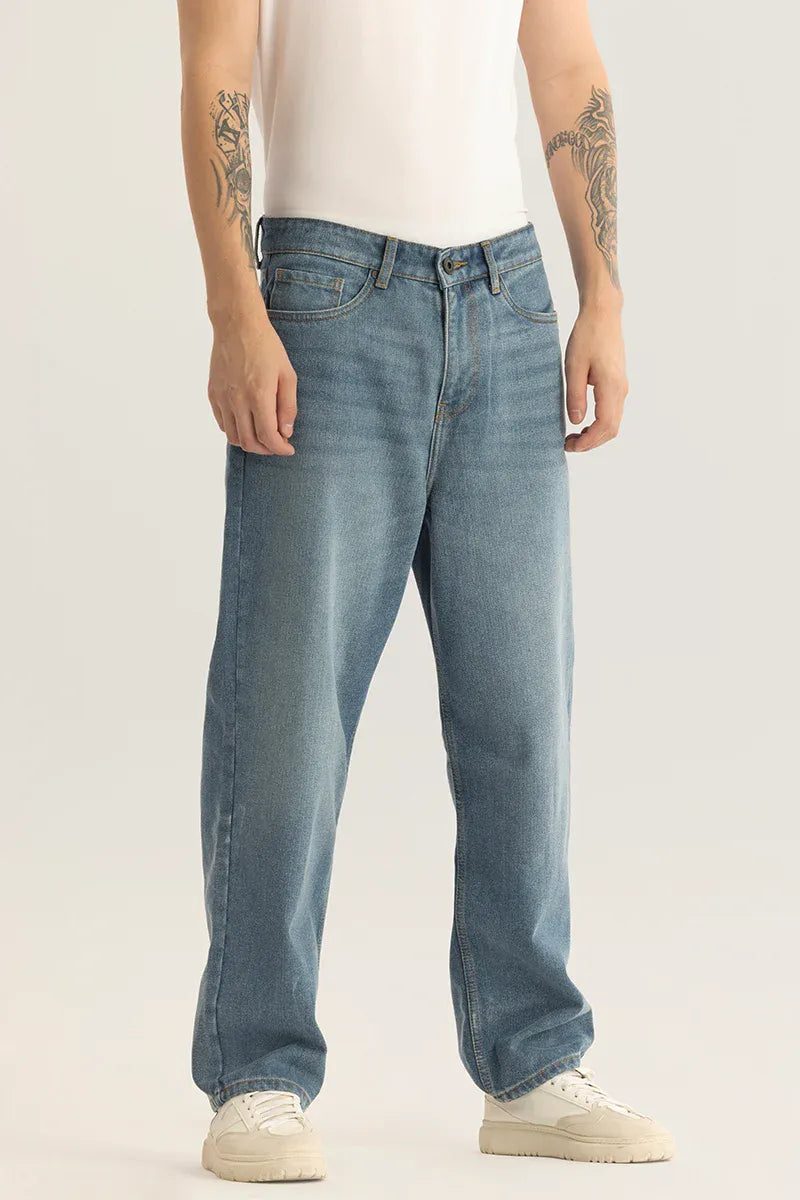 Classic Blue Straight-Fit Jeans