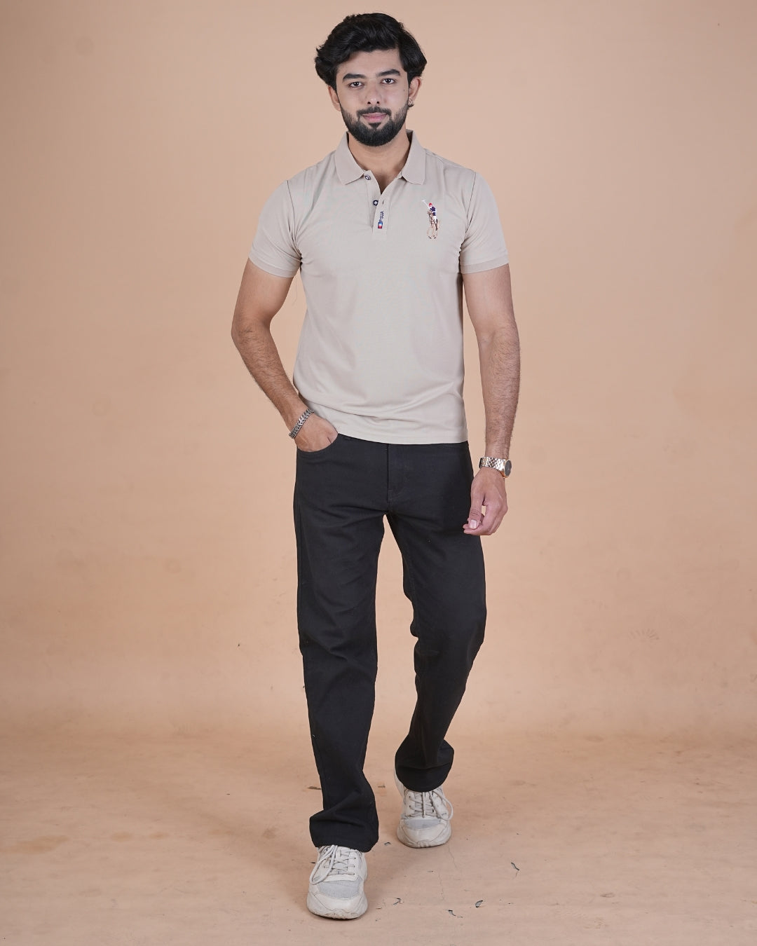 Classic Beige Polo T-Shirt