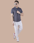 Charcoal Grey Half Sleeves Stitchless Casual Shirt