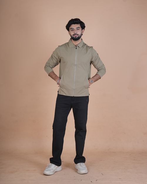 Double Pocket Full-Sleeve Zipper Jacket