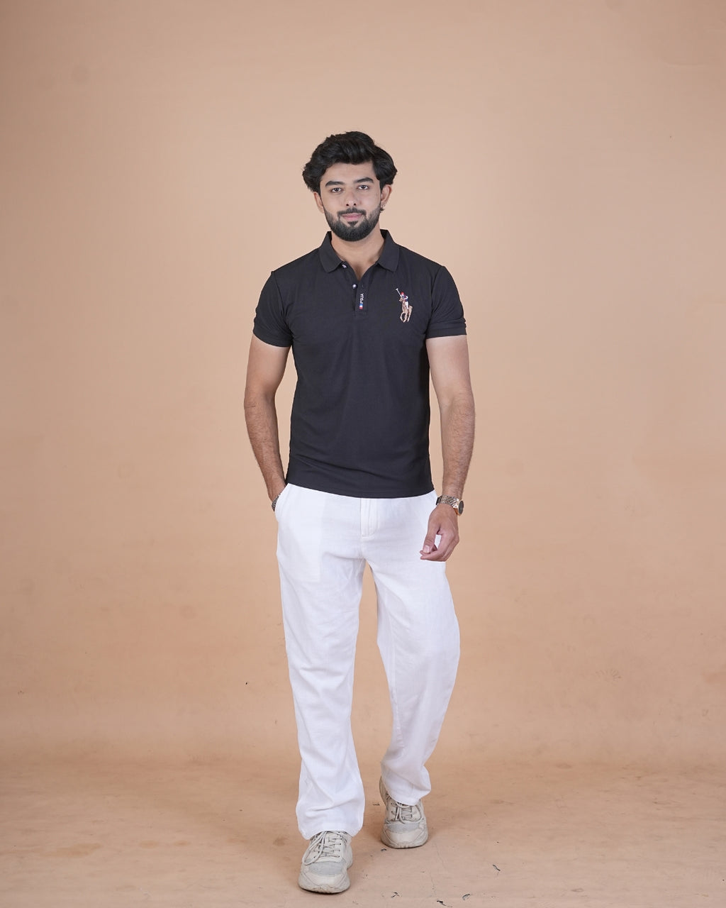 Classic Charcoal Black Polo T-Shirt