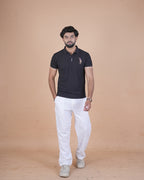 Classic Charcoal Black Polo T-Shirt