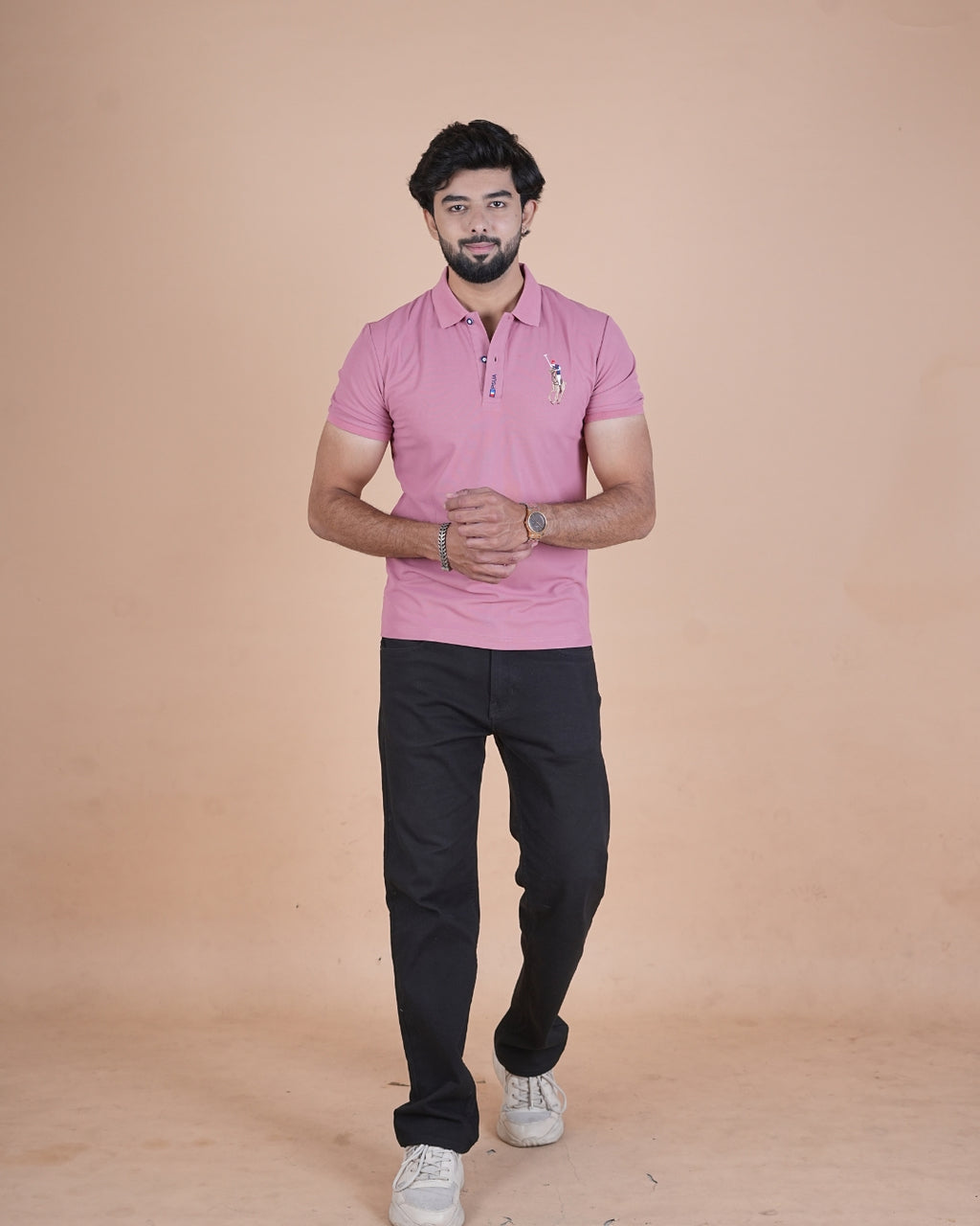 Classic Rose Pink Polo T-Shirt
