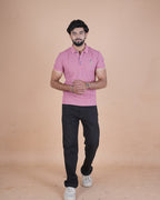 Classic Rose Pink Polo T-Shirt