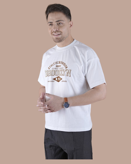 White Graphic Oversized T-Shirt