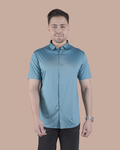 Pistal Solid Self-Shine Formal Half Sleeve Shirt