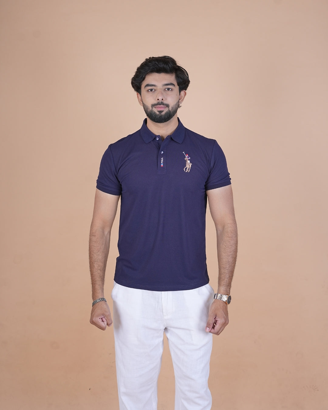 Classic Navy Blue Polo T-Shirt