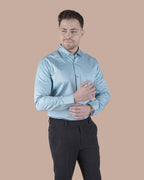 Olive Mist Giza Satin Formal Shirt
