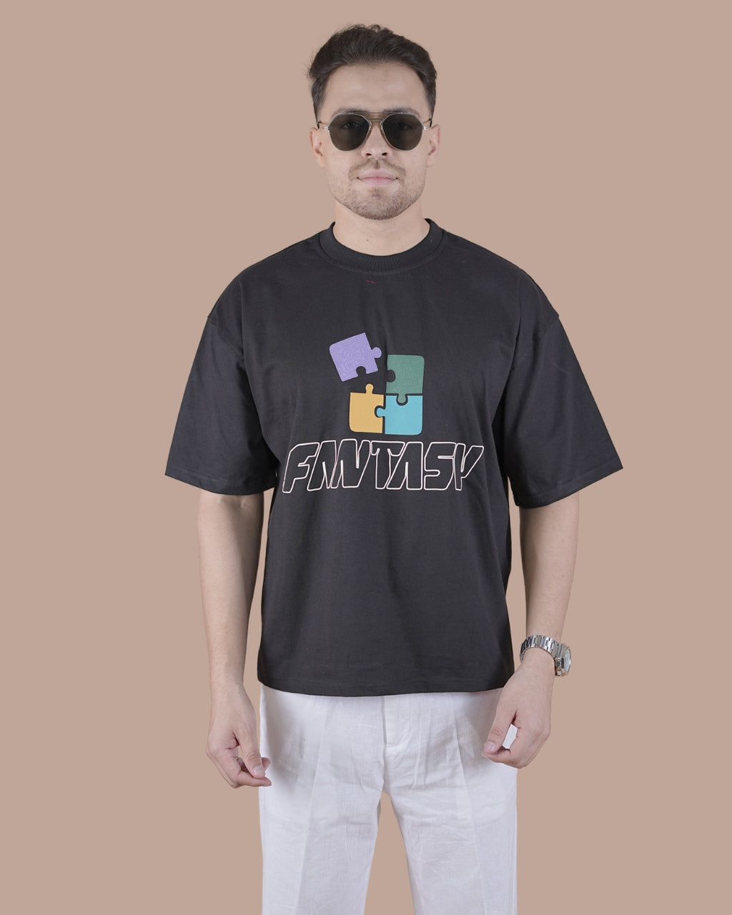 Black Graphic Oversized T-Shirt