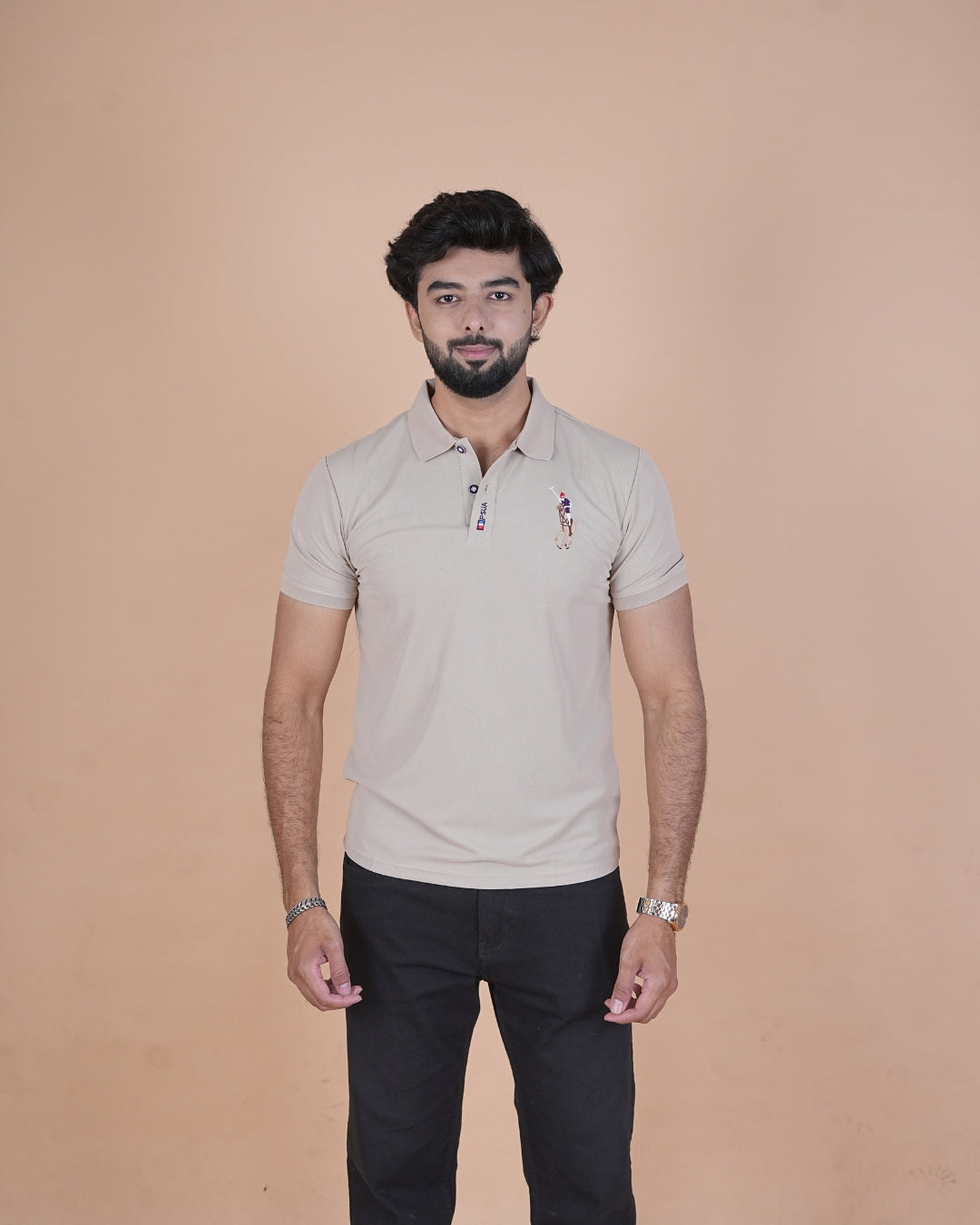 Classic Beige Polo T-Shirt