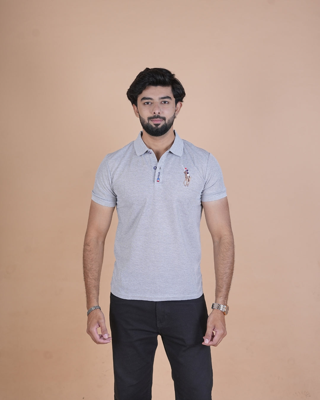 Classic Light Grey Polo T-Shirt