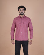 Dusty Rose Corduroy Semi-Casual Shirt