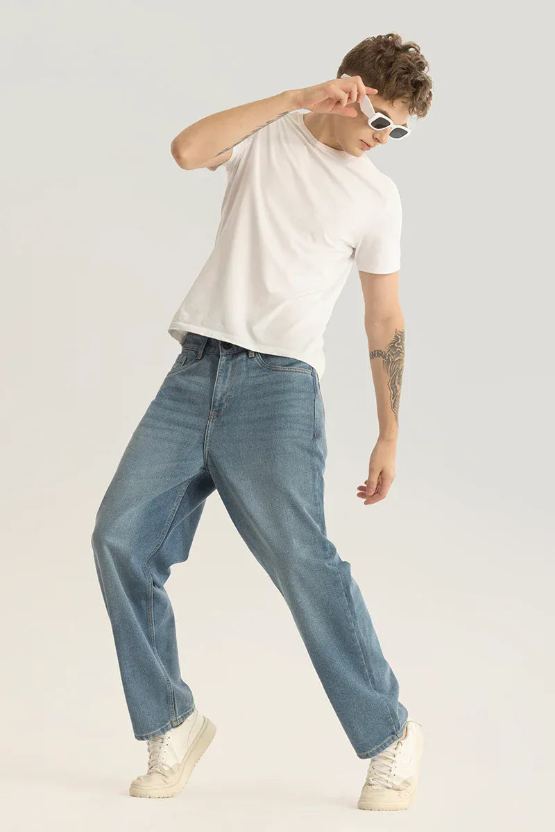 Classic Blue Straight-Fit Jeans