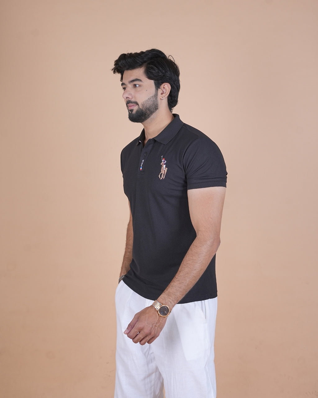 Classic Charcoal Black Polo T-Shirt