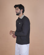 Black Contrast Collar Polo T-Shirt