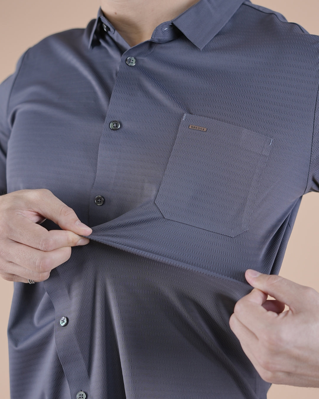 Charcoal Grey Half Sleeves Stitchless Casual Shirt