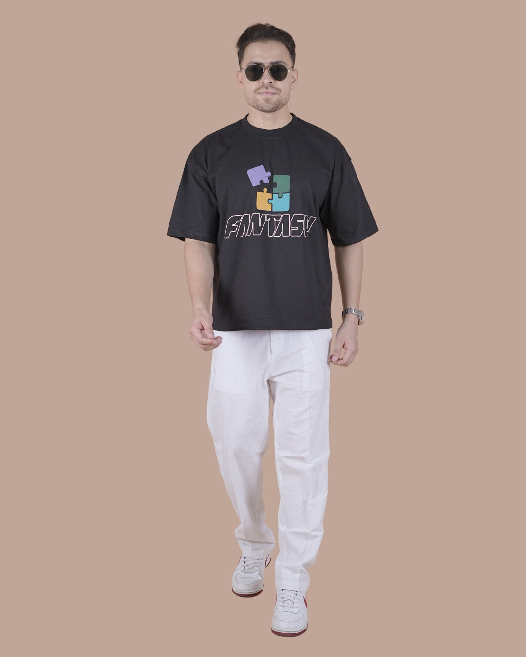 Black Graphic Oversized T-Shirt