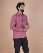 Dusty Rose Corduroy Semi-Casual Shirt