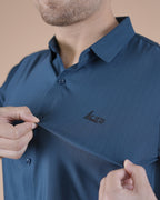 Dark Blue Stitchless Partywear Formal Shirt