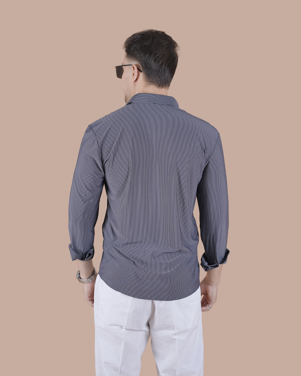 Graphite Grey imported Zipper Sacket Shirt