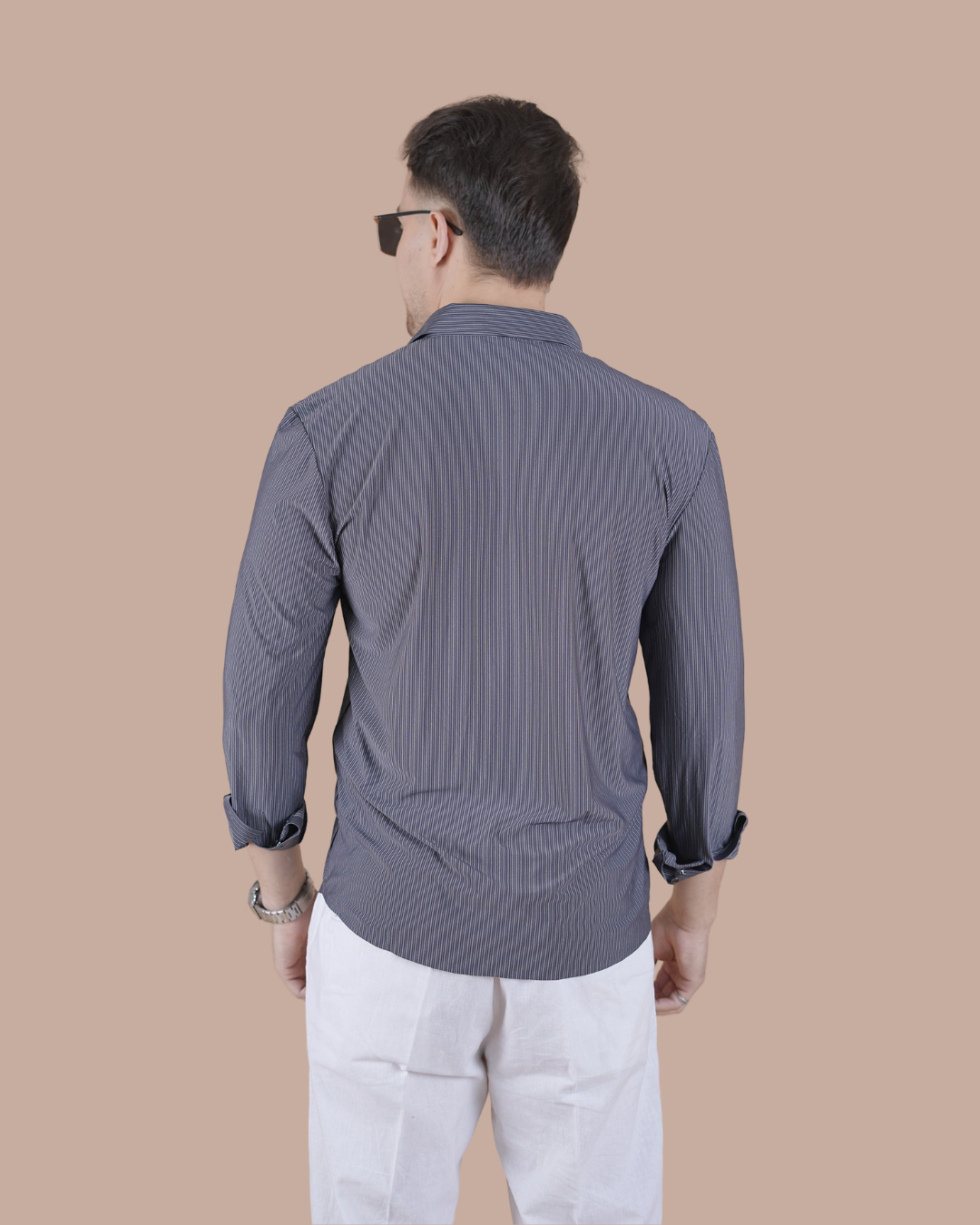 Graphite Grey imported Zipper Sacket Shirt