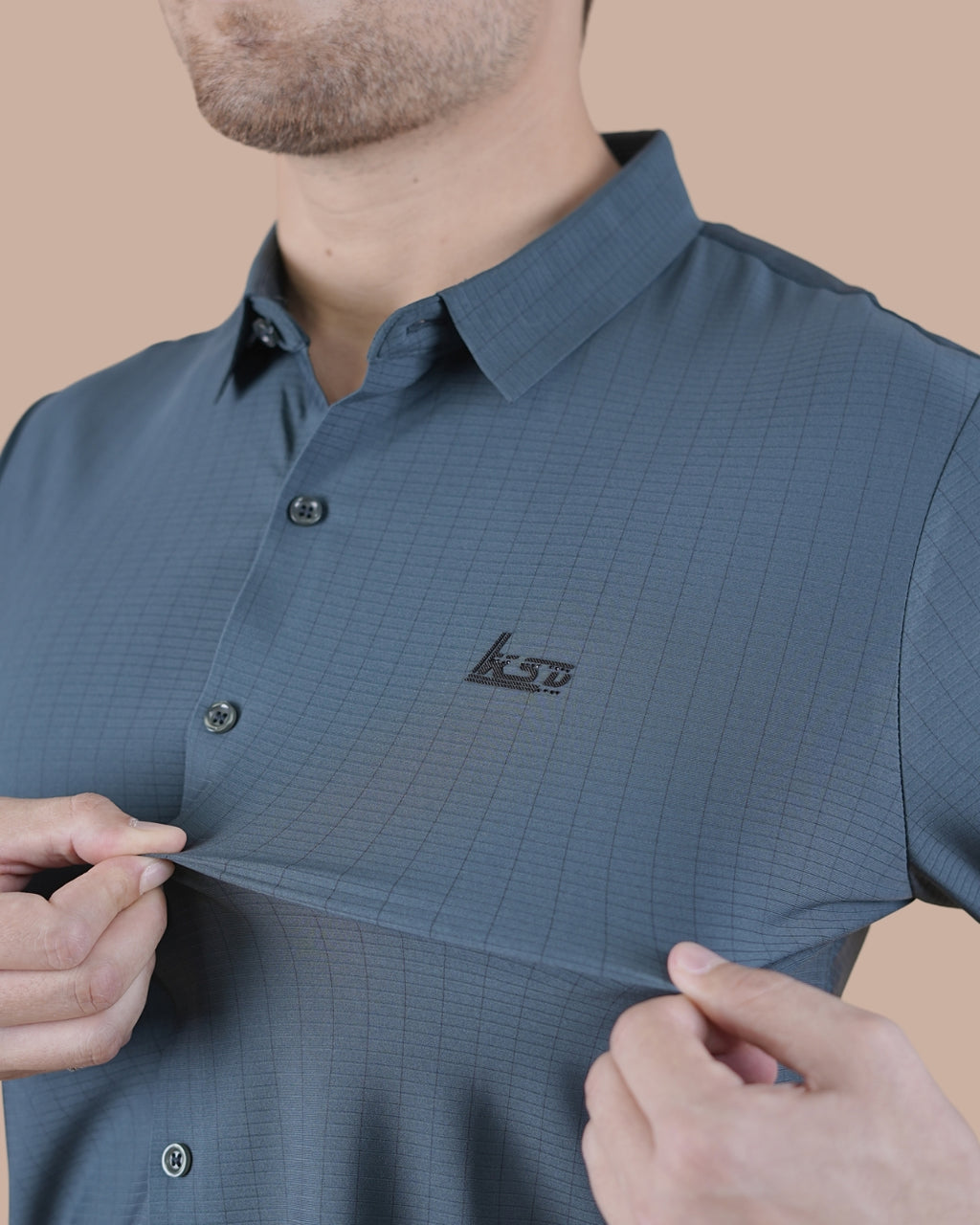 Steel Blue Stitchless Partywear Formal Shirt