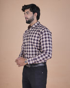 Brown Multi Check Formal Shirt