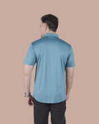 Pistal Solid Self-Shine Formal Half Sleeve Shirt