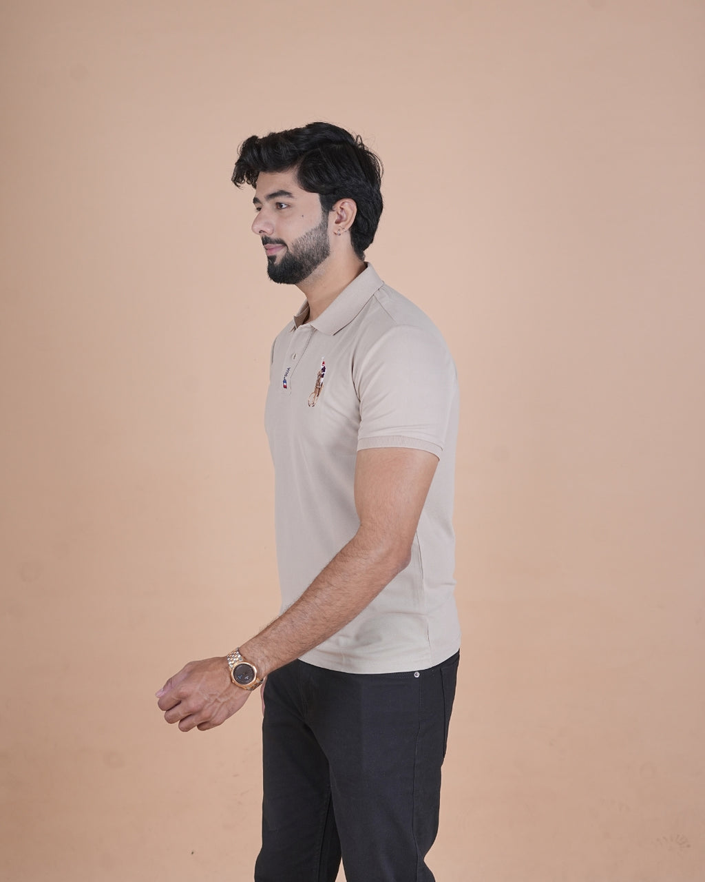 Classic Beige Polo T-Shirt
