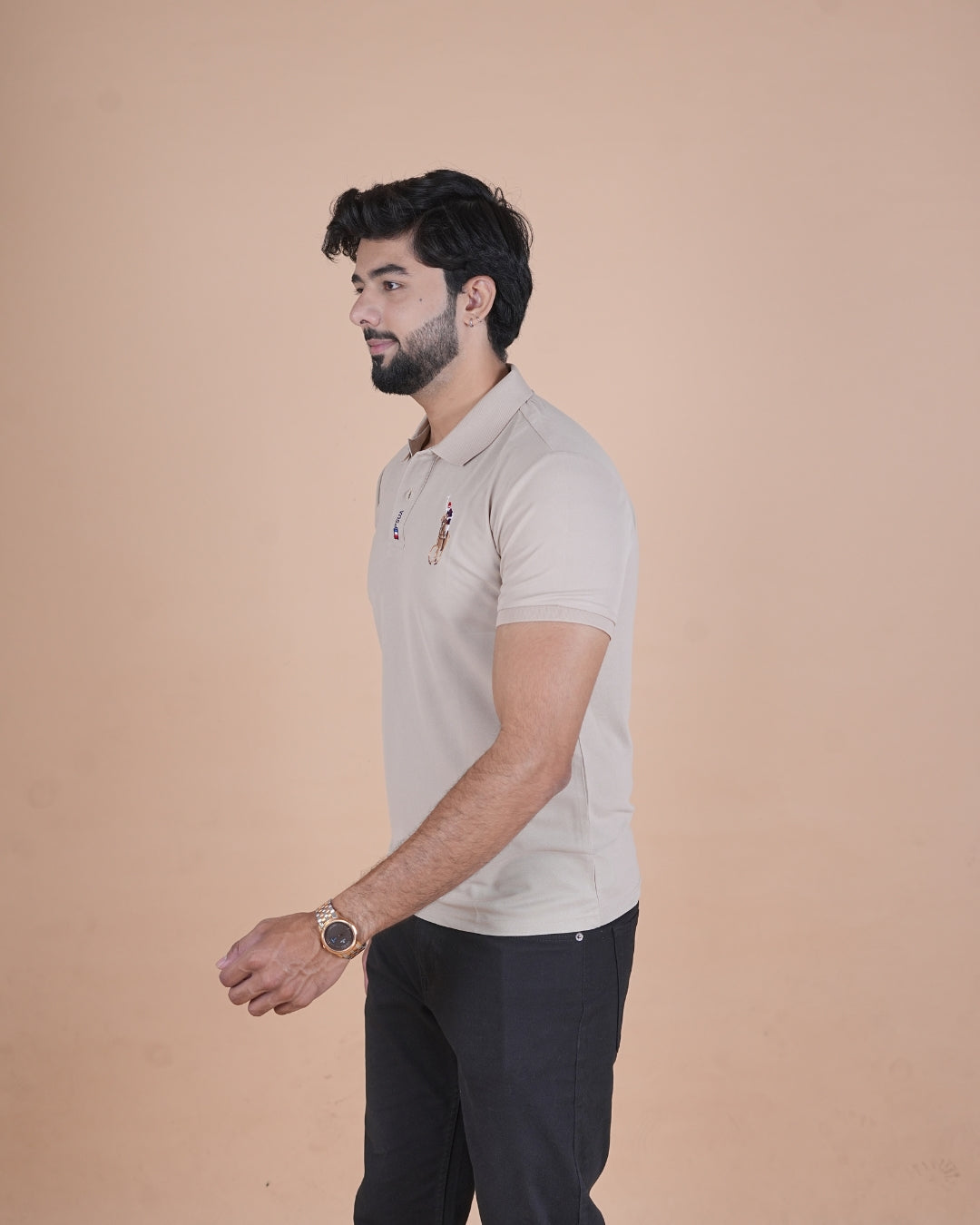 Classic Beige Polo T-Shirt