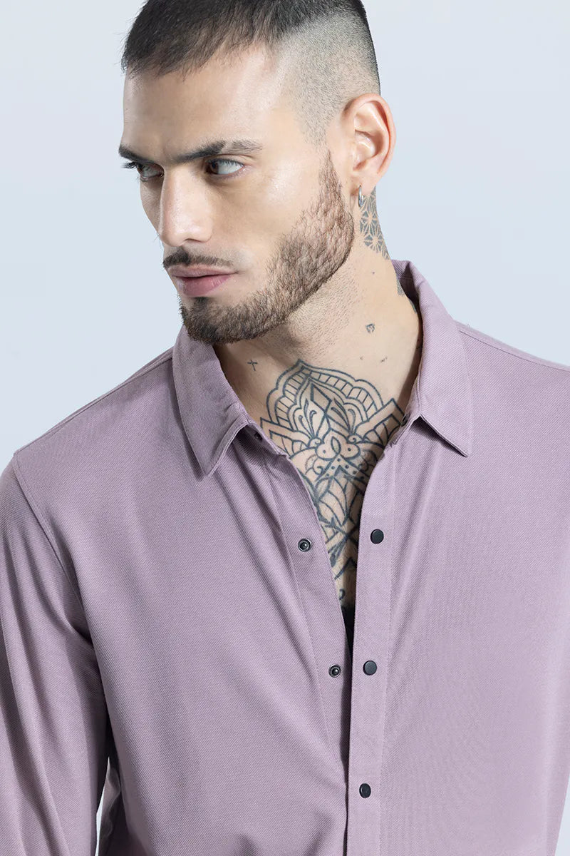 Mauve Solid Casual Shirt