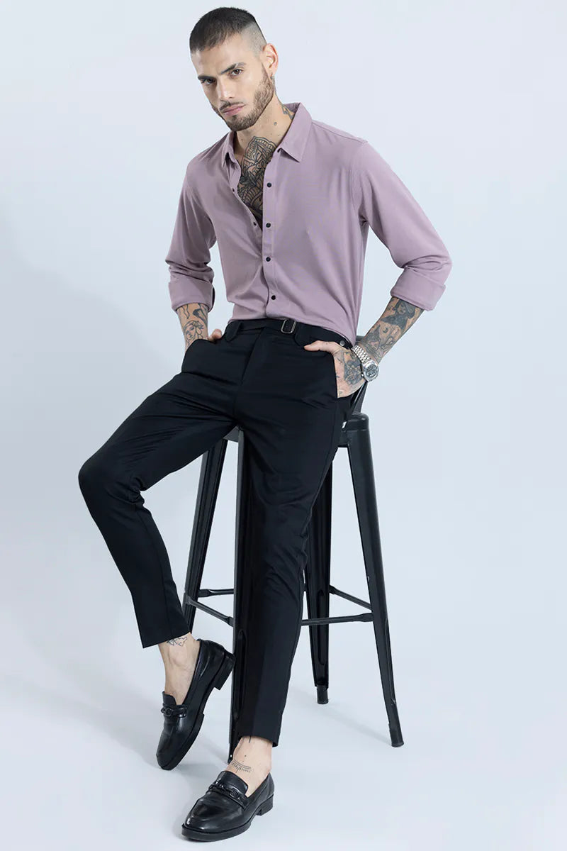 Mauve Solid Casual Shirt