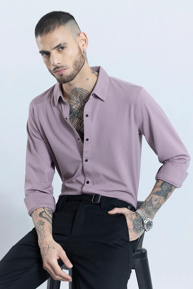 Mauve Solid Casual Shirt