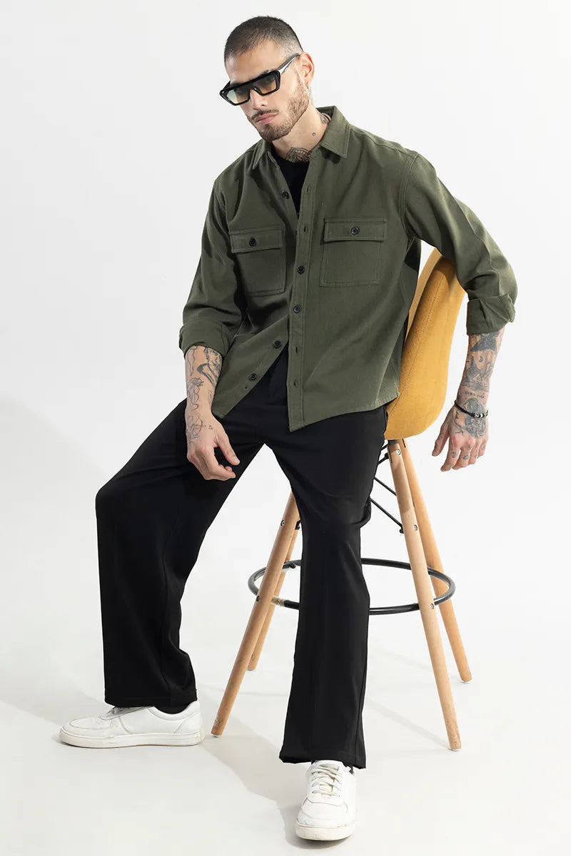 Olive Utility Overshirt