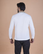 White Contrast Collar Polo T-Shirt