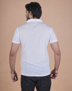 Arctic White Seamless V-Neck Polo T-Shirt