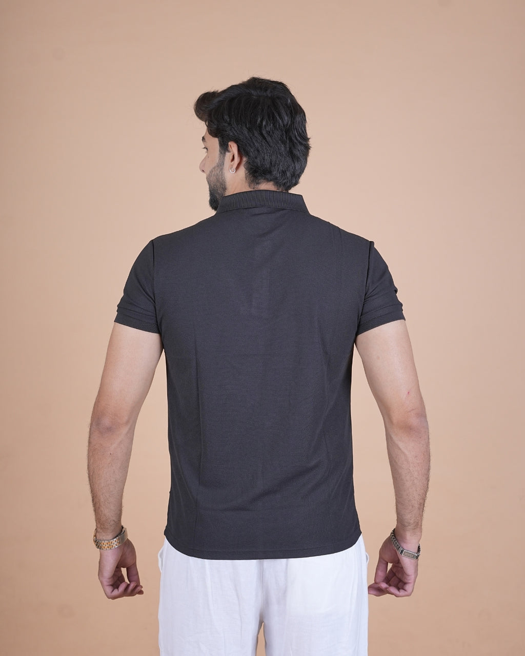 Classic Charcoal Black Polo T-Shirt