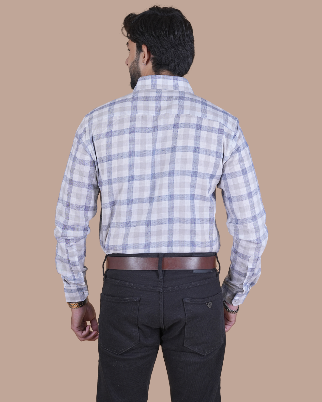 Sky Blue Check Formal Shirt