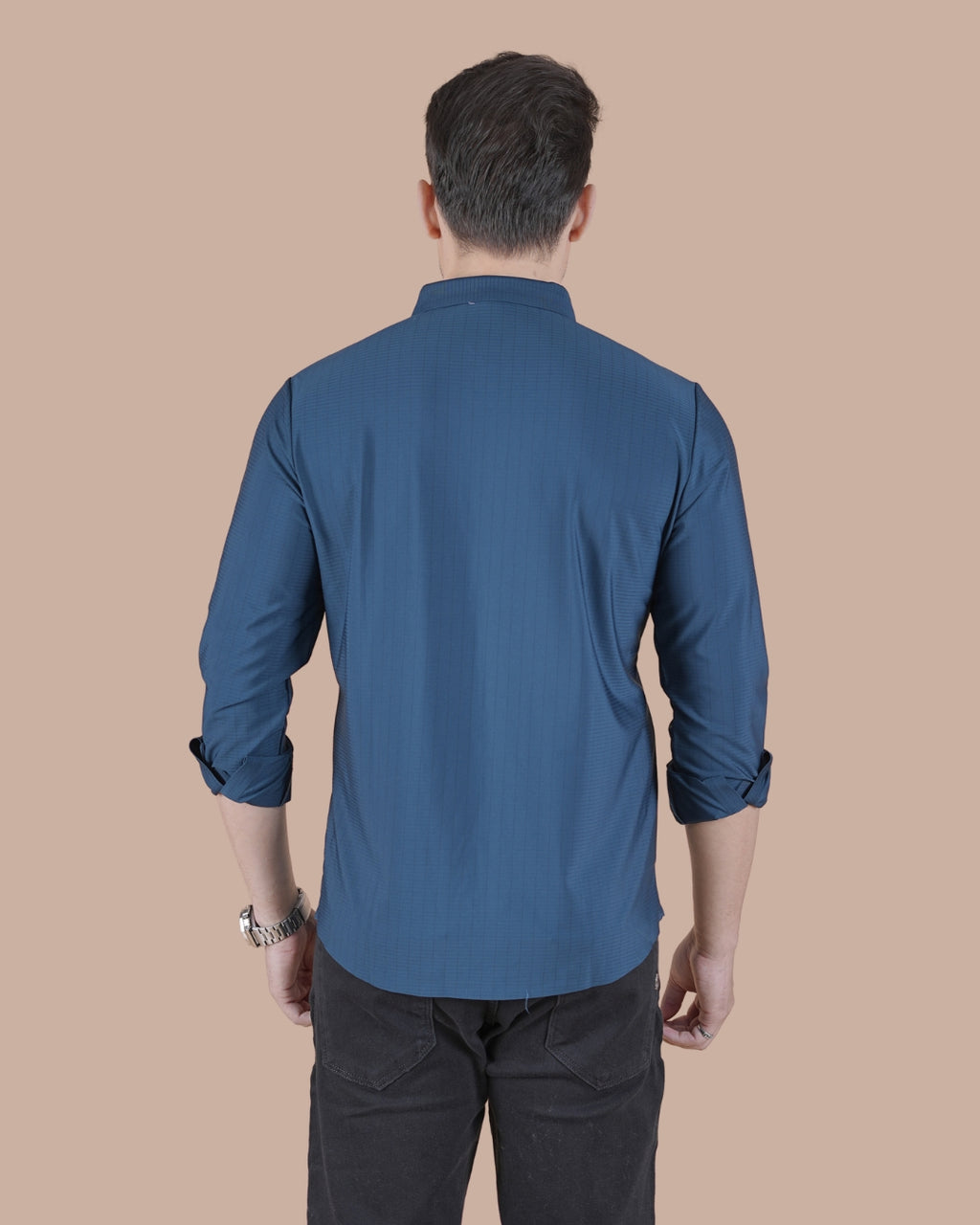 Dark Blue Stitchless Partywear Formal Shirt