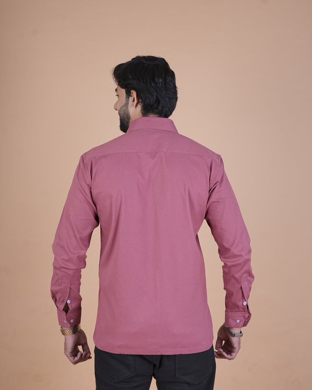 Dusty Rose Corduroy Semi-Casual Shirt