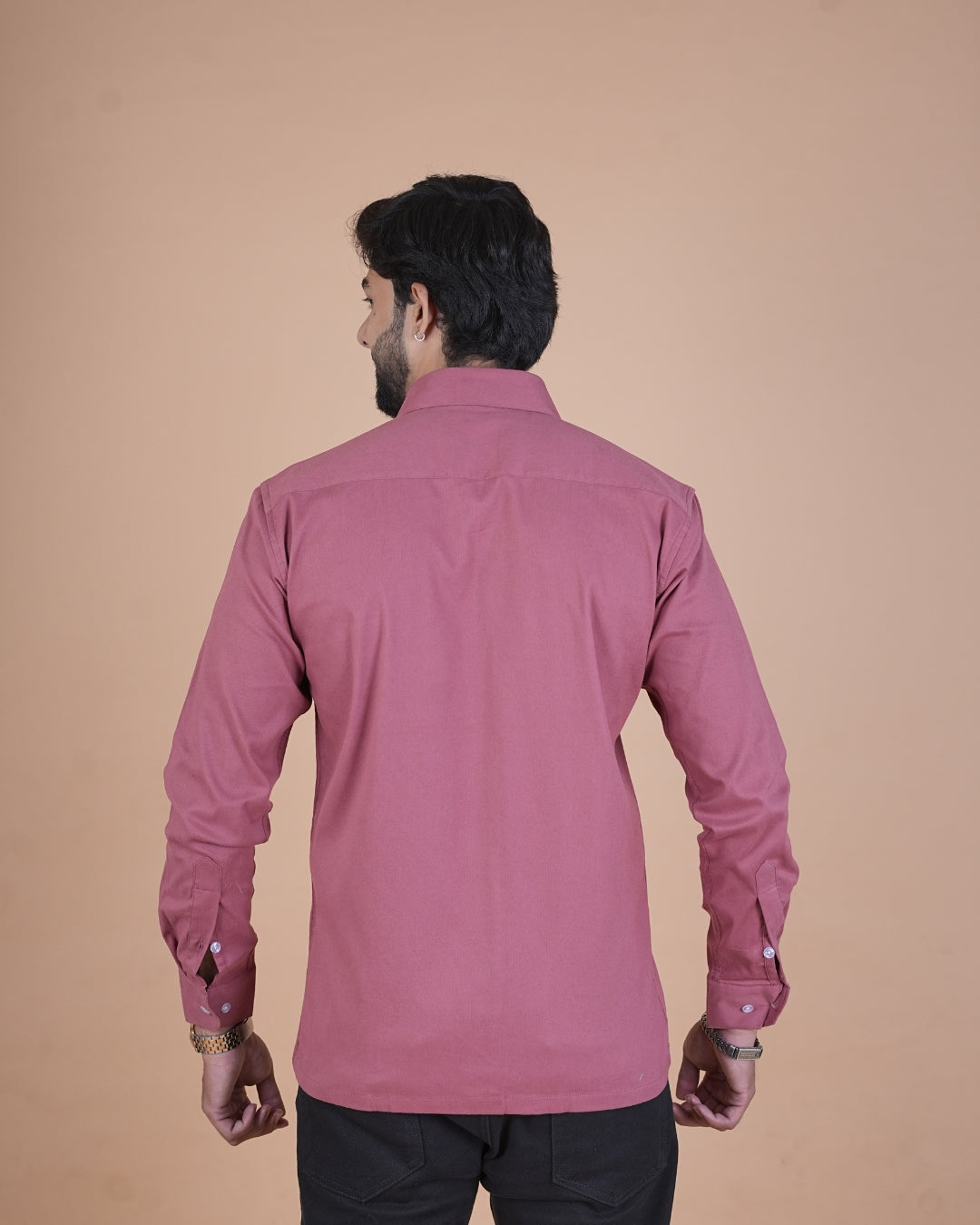 Dusty Rose Corduroy Semi-Casual Shirt
