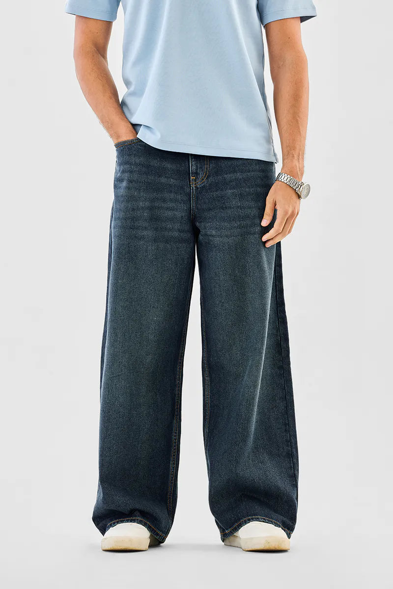 Classic Dark Blue Straight-Fit Jeans