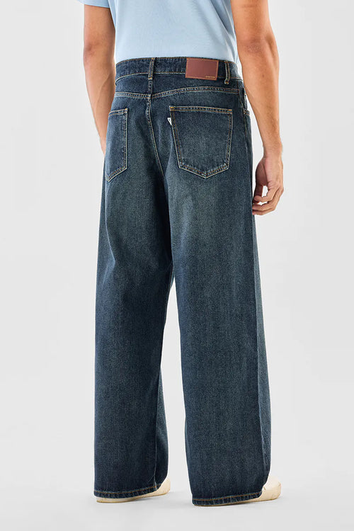 Classic Dark Blue Straight-Fit Jeans