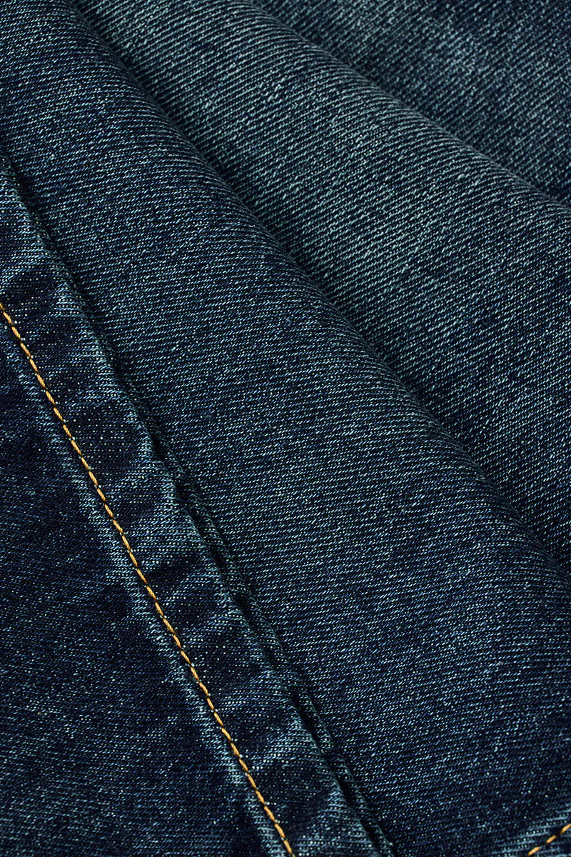 Classic Dark Blue Straight-Fit Jeans