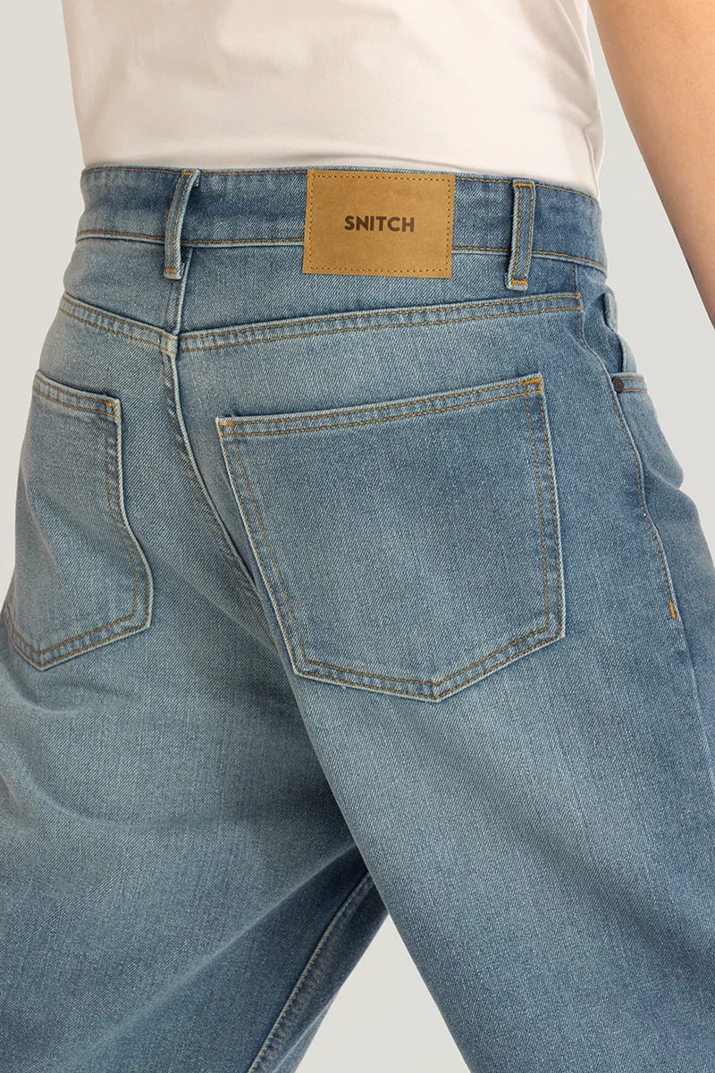 Classic Blue Straight-Fit Jeans