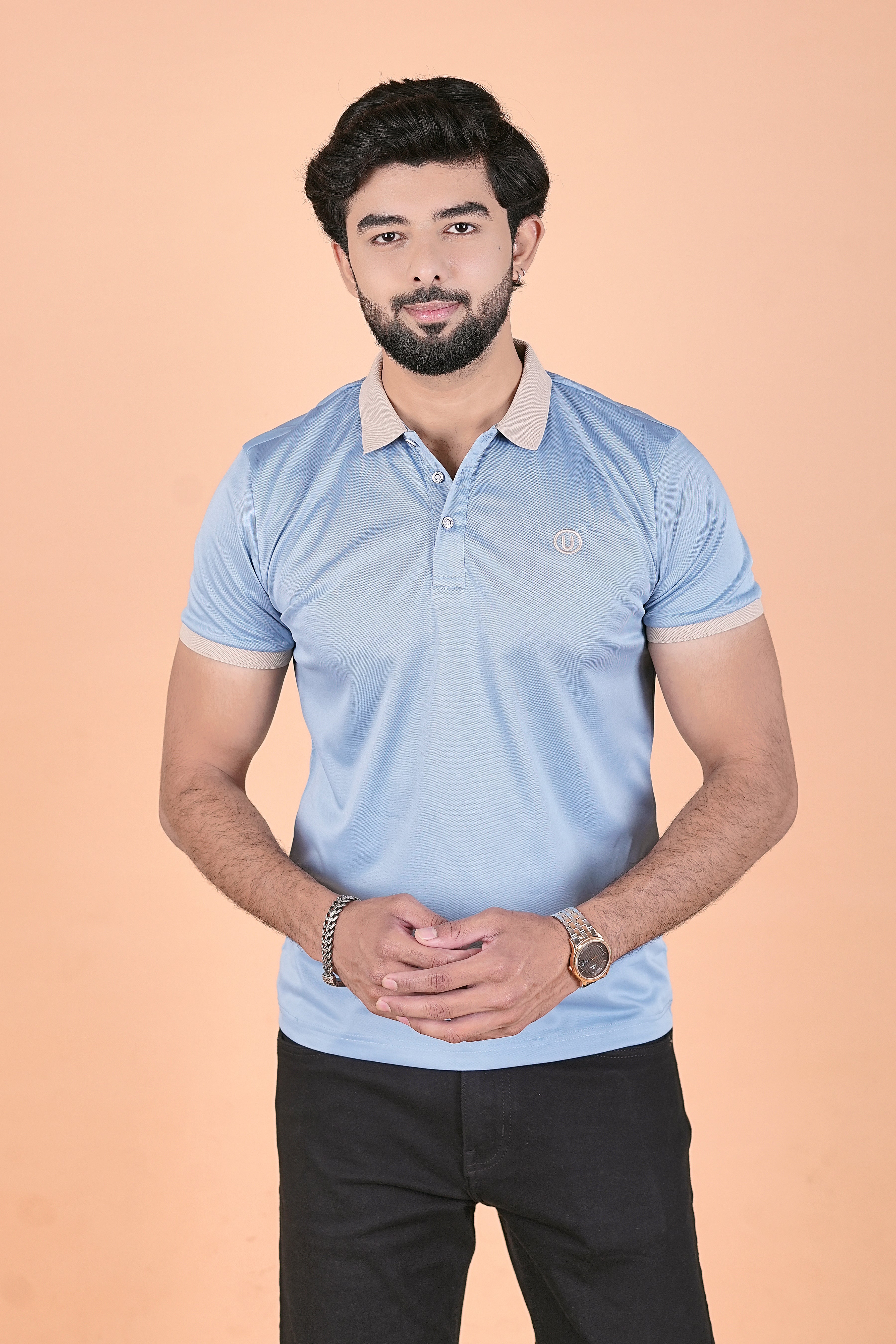 Men’s Premium Sky Blue Breathable Polo T-Shirt