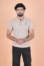 Men’s Signature Sand Beige Polo – Premium Breathable