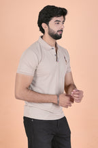 Men’s Signature Sand Beige Polo – Premium Breathable