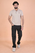 Men’s Signature Sand Beige Polo – Premium Breathable