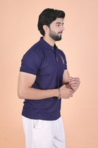 Men’s Royal Navy Signature Polo – Premium Breathable Half-Sleeve T-Shirt